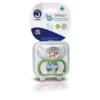 J Bimbi Breezy Happy Succhietto Silicone Trasparente/Verde 2 Pezzi 4 Mesi+