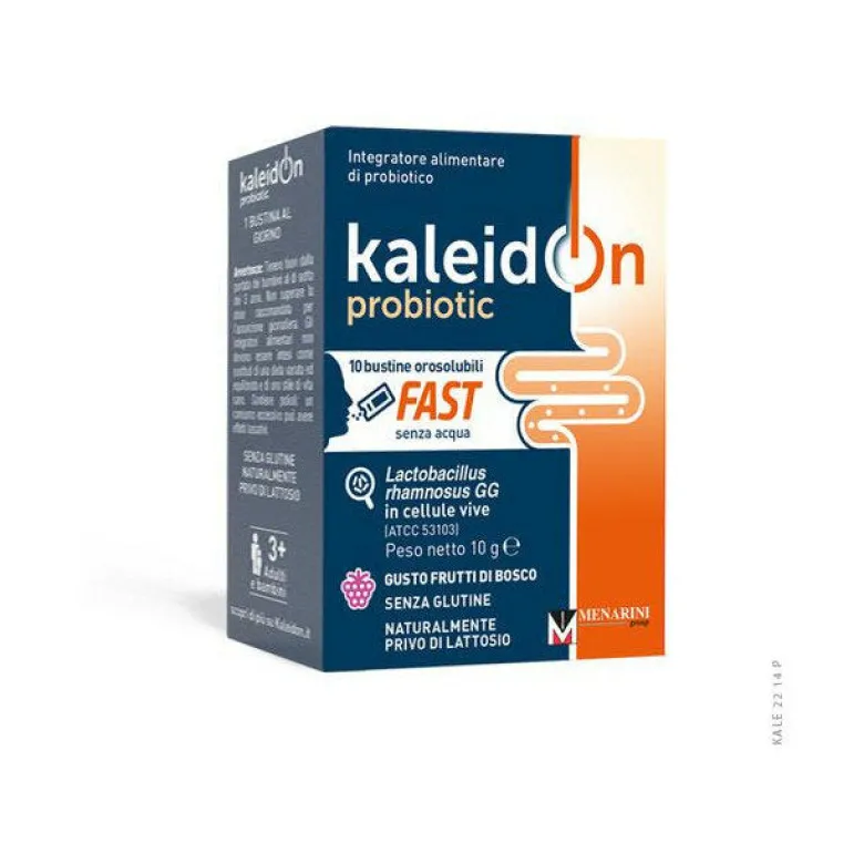 Kaleidon Probiotic Fast Ai Frutti Di Bosco Riequilibrio Della Flora Intestinale 10 Bustine da 1g