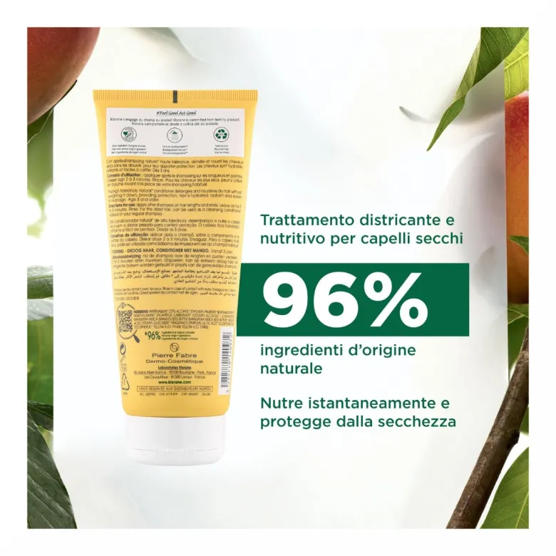 KLORANE Balsamo al Mango capelli secchi 200ml