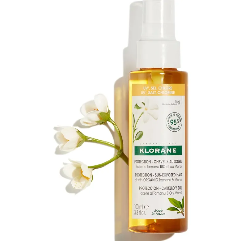 Klorane Olio Solare per Capelli al Tamanu Bio e Monoï 100ml