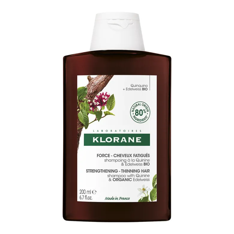 Klorane Shampoo alla Chinina e Stella Alpina BIO contro la caduta dei capelli 200ml