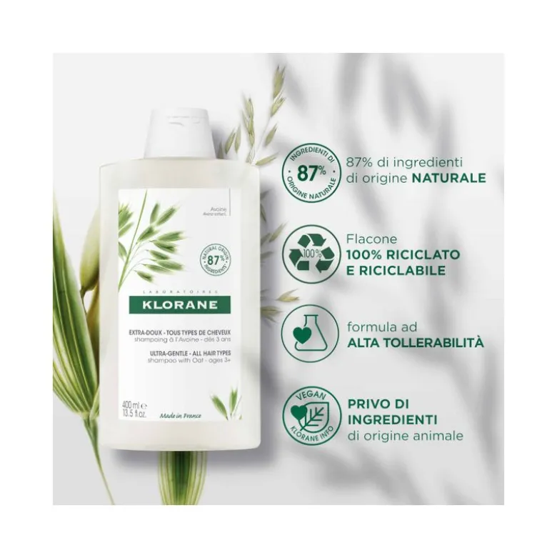 Klorane Shampoo Ultra-Gentile Latte D'Avena 400ml