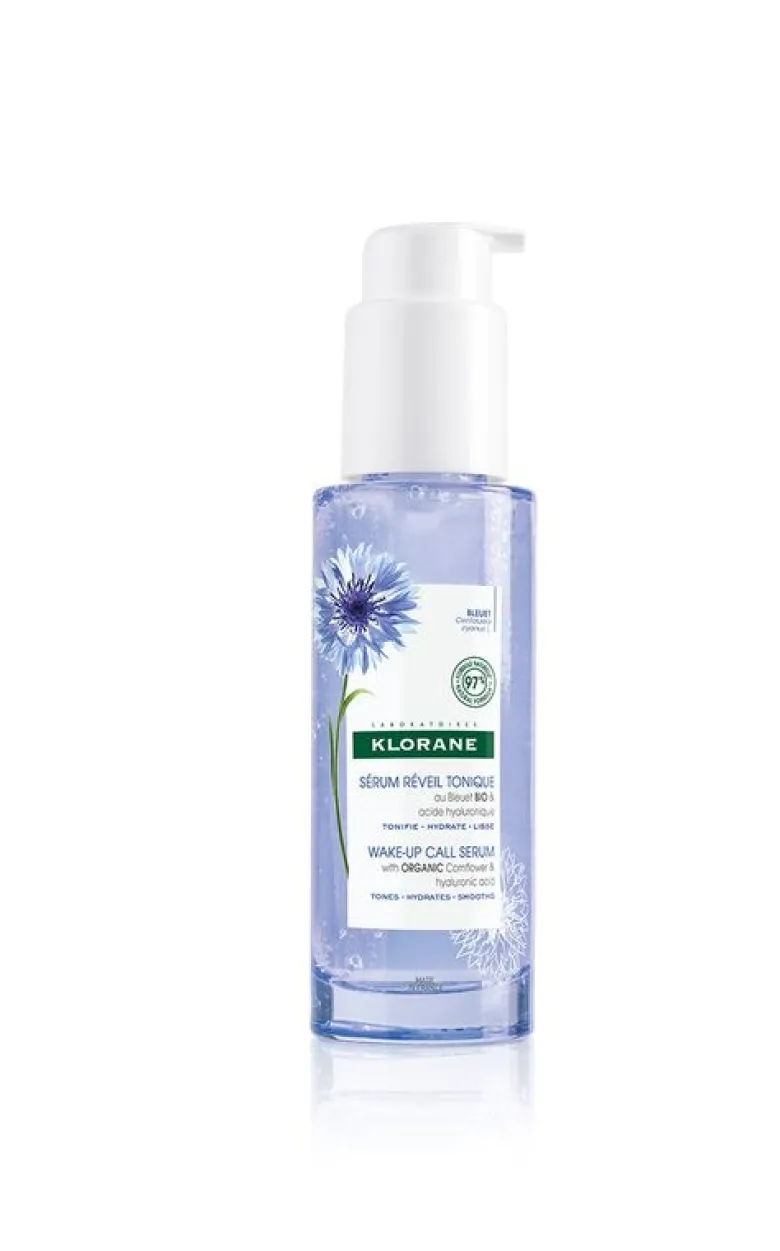 Klorane Siero Risveglio Tonificante al Fiordaliso Bio e acido ialuronico di origine vegetale 50ml