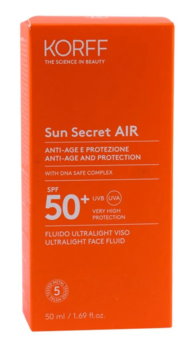 Korff Sun Secret AIR SPF50+ Fluido Ultralight Viso 50ml
