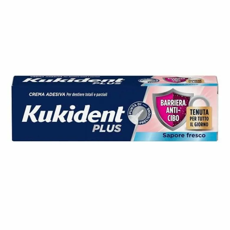 Kukident Plus Doppia Protezione crema adesiva gusto menta fresca 40g