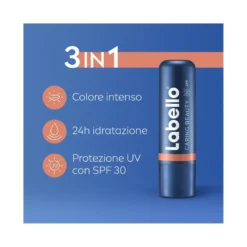Labello Caring Beauty Lip & Cheek Nude Spf30 Burrocacao Labbra E Guance Colorato Nude 4,8g