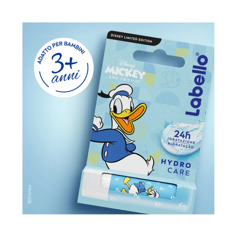 Labello Hydro Care Disney Limited Edition Donald Duck Burrocacao Labbra Idratante Con Spf15 4,8g