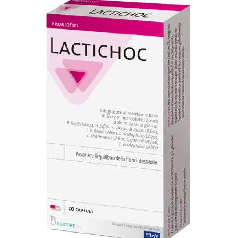 Lactichoc per l'equilibrio della flora intestinale 20 capsule