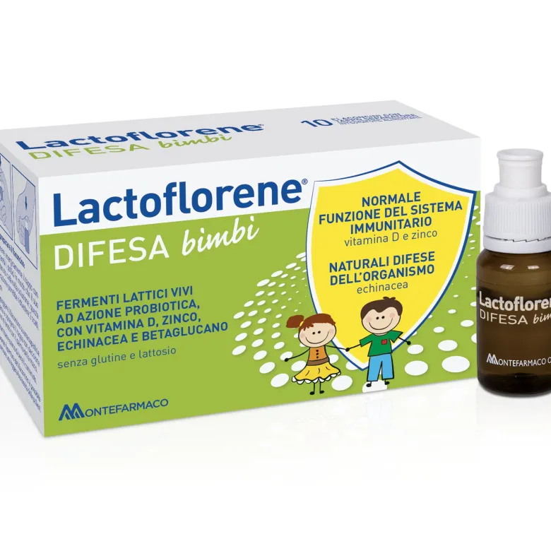 Lactoflorene Difesa Bimbi fermenti lattici per le difese immunitarie 10 flaconcini