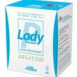 Lady Presteril Giorno assorbenti in cotone con ali 10 pezzi