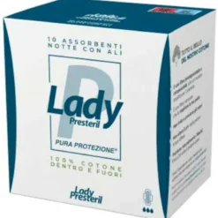 Lady Presteril Notte assorbenti in cotone con ali 10 pezzi