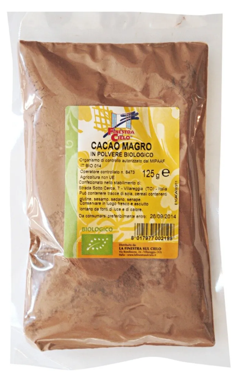 La Finestra Sul Cielo Cacao Magro in Polvere Biologico 125g