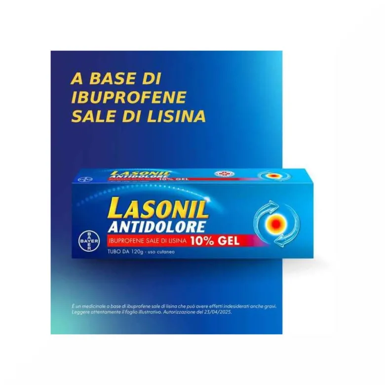 Lasonil Antidolore Gel Antidolorifico e Antinfiammatorio per Dolori Muscolari e Articolari Tubo 120g