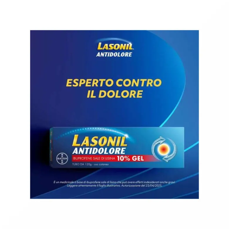 Lasonil Antidolore Gel Antidolorifico e Antinfiammatorio per Dolori Muscolari e Articolari Tubo 120g