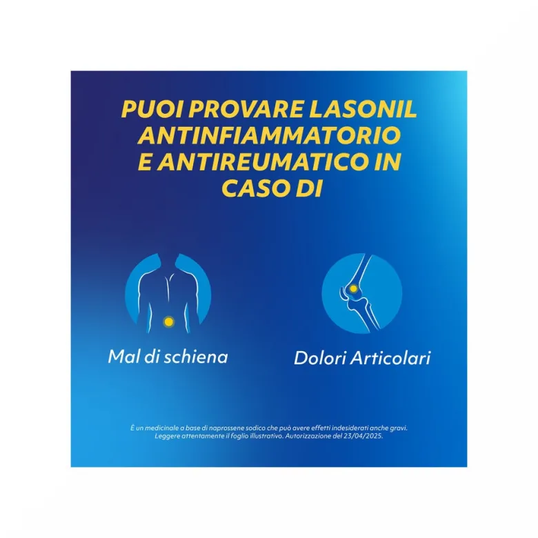 Lasonil Antidolorifico e Antinfiammatorio contro Dolore Muscolare e Articolare 12 Compresse