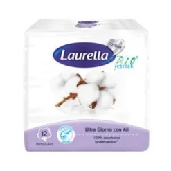 Laurella Assorbente In Cotone Ultra Giorno Con Ali 12 Pezzi