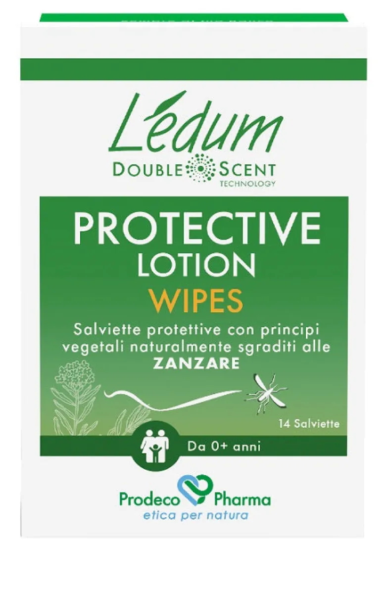 Ledum ds Protective Lotion Wipes 14 Pezzi