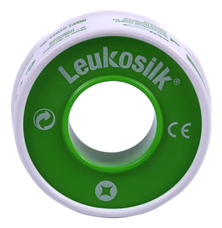 Leukosilk cerotto su rocchetto in simil tela 1,25cm x 5m