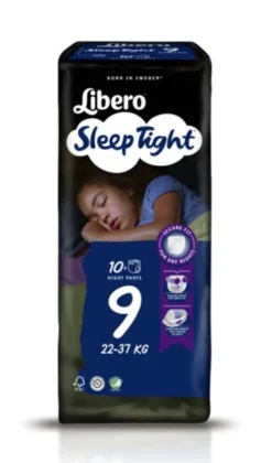 Libero SleepTight Pannolini Da Notte Per Bambini Taglia 9 10 Pezzi