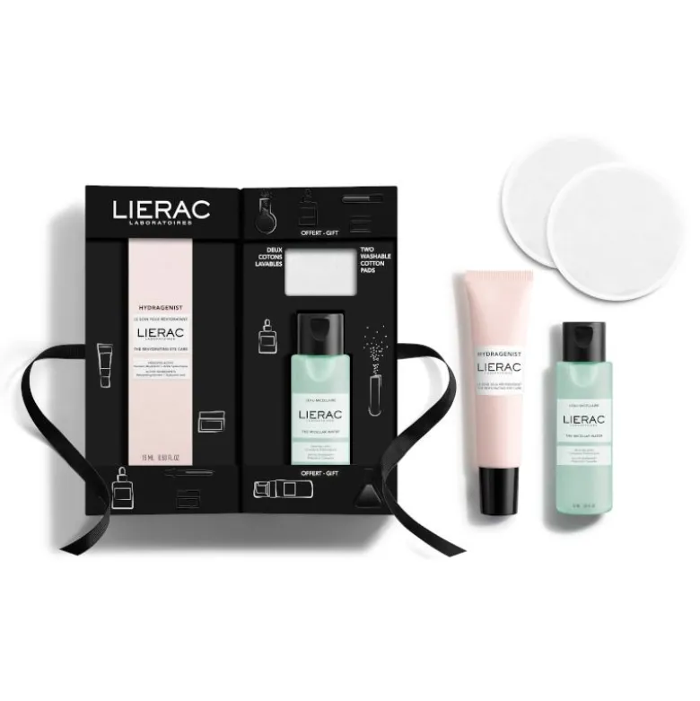 Lierac Cofanetto Hydragenist Trattamento Occhi Reidratante Illuminante +Acqua Micellare Struccante