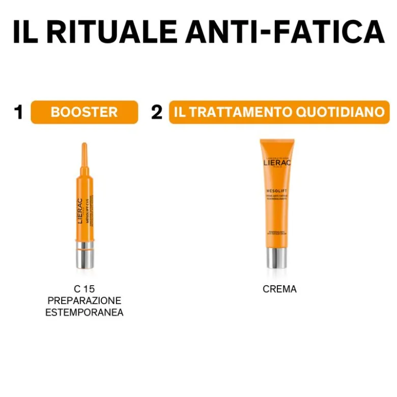 Lierac Mesolift C15 Concentrato Rivitalizzante Anti Fatica Viso 2 Fiale X 15 ml