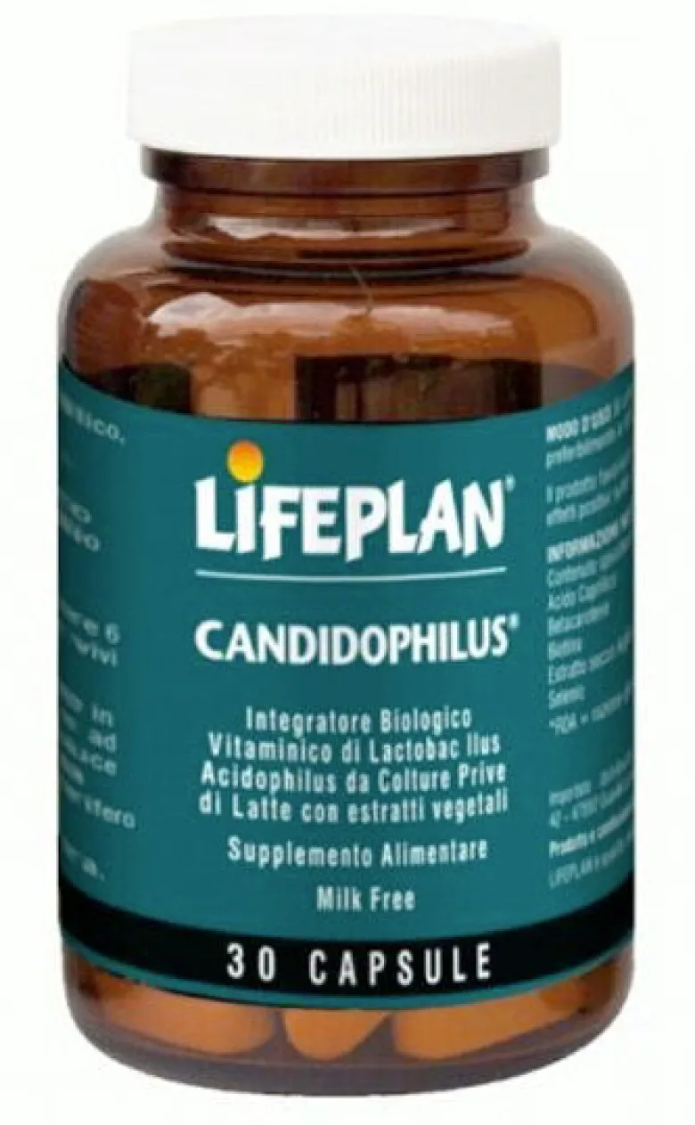 Lifeplan Candidophilus Senza Glutine Equilibrio Della Flora Intestinale 30 Capsule