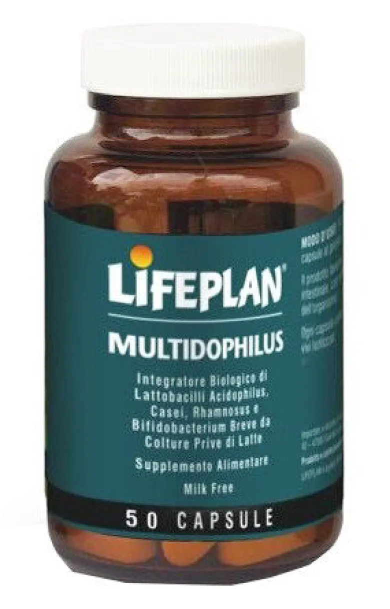 Lifeplan Multidophilus favorisce l'ecosistema intestinale senza glutine 50 capsule
