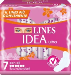 Lines Idea Ultra Flussi Abbondanti con Ali 7 Assorbenti