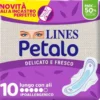 Lines Petalo Delicato e Fresco 10 Assorbenti Lunghi Con Ali