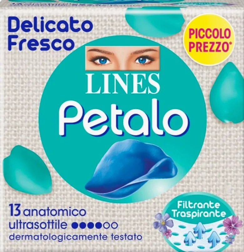 Lines Petalo Delicato e Fresco 13 Assorbenti Anatomici