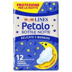 Lines Petalo Sottile Notte 12 Assorbenti Notte Con Ali