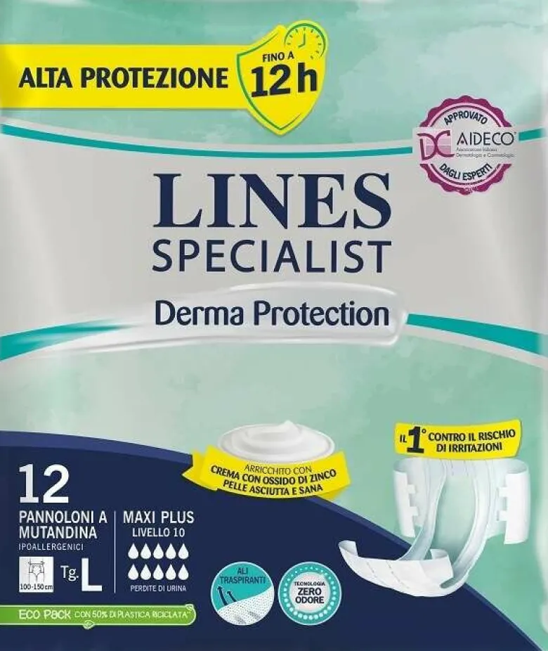 Lines Specialist Derma Protection Pannolone A Mutandina Taglia L 12 Pezzi