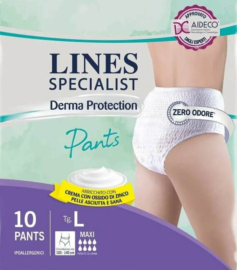 Lines Specialist Derma Protection Mutandine Pants Maxi Taglia L 10 Pezzi