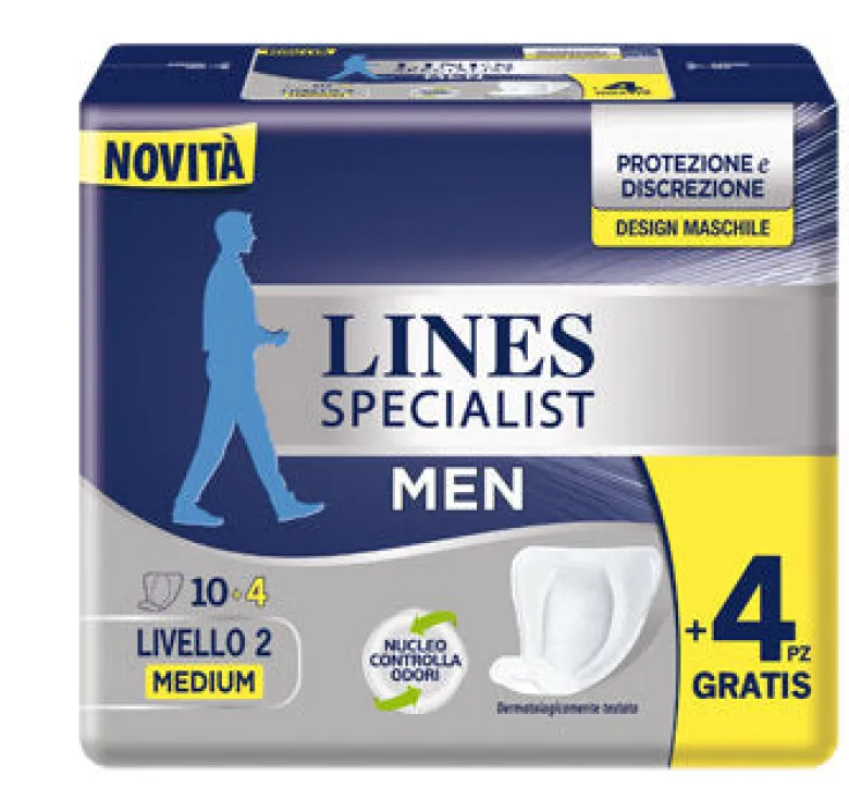 Lines Specialist Men Assorbenti Maschili Livello 2 Medium 14 Pezzi