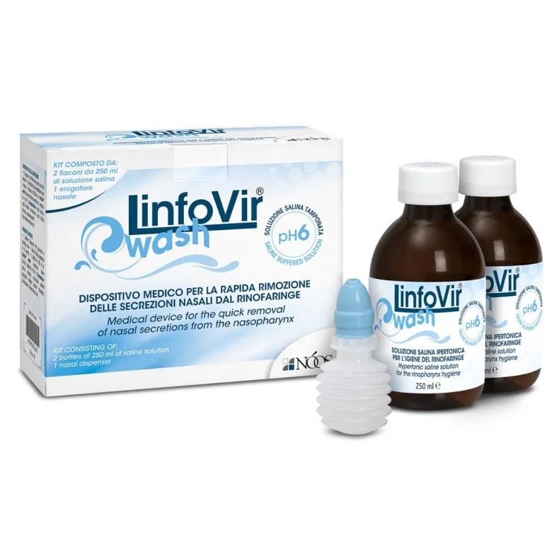 Linfovir Isowash Soluzione Salina Isotonica 8x60ml