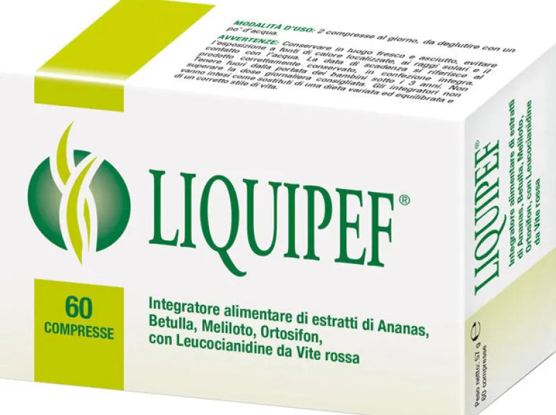 Liquipef 60 Compresse - Integratore Drenante Naturale