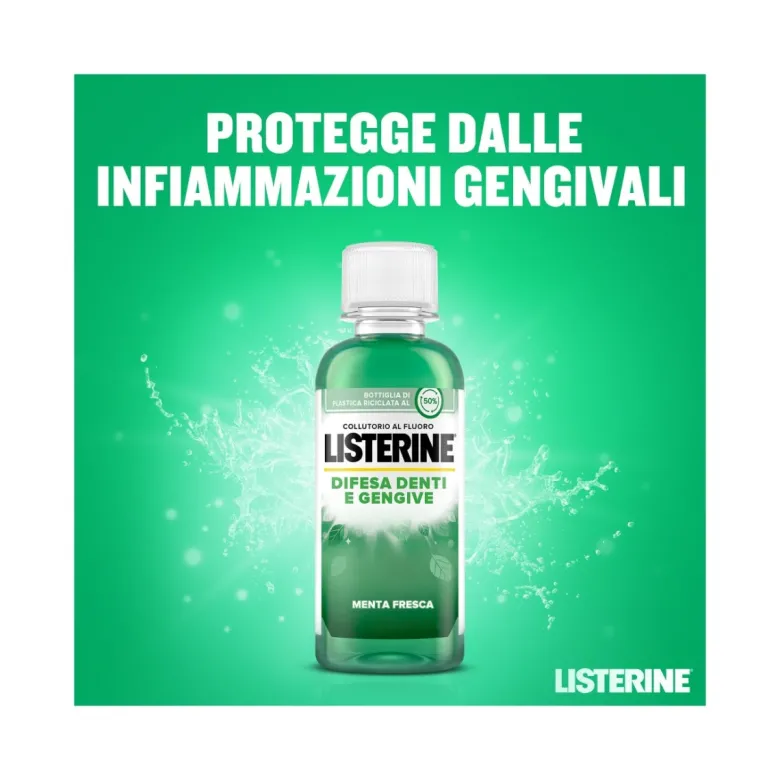 Listerine Collutorio difesa denti e gengive formato viaggio 95ml