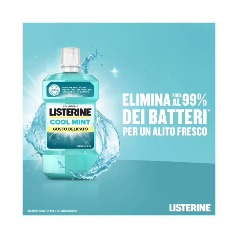 Listerine Cool Mint Collutorio Gusto Delicato 500ml