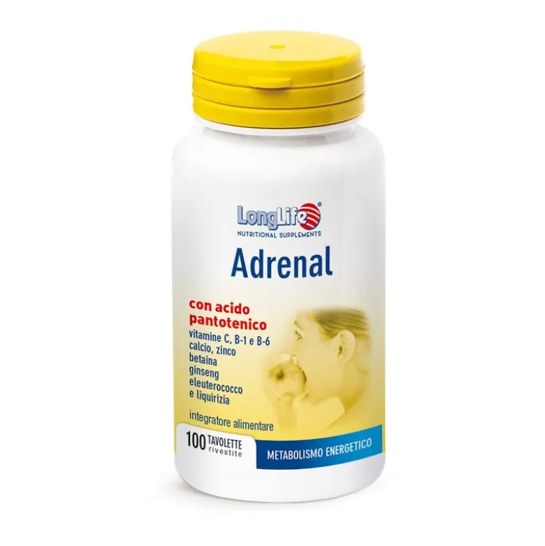 Longlife Adrenal per il metabolismo energetico 100 tavolette rivestite