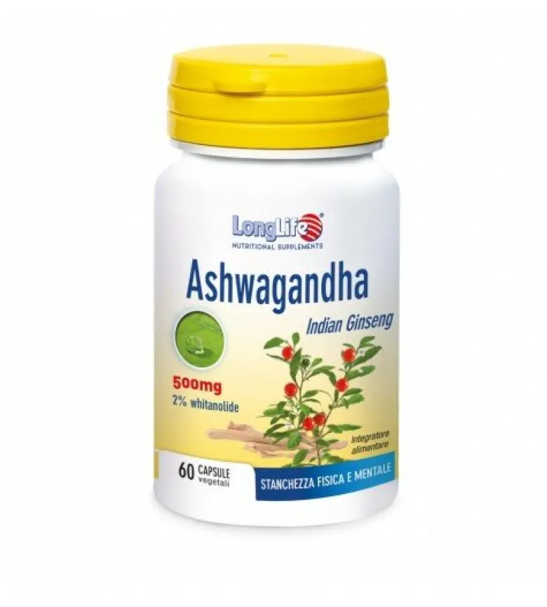 Longlife Ashwagandha per il benessere fisico e mentale 60 capsule vegetali