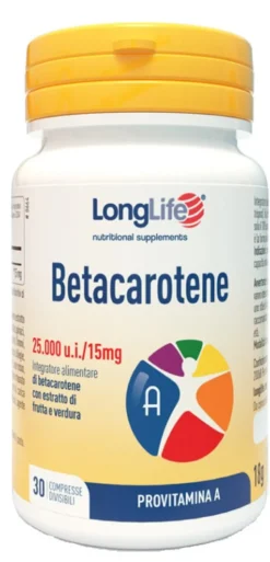 Longlife Betacarotene 25.000u.i./15mg 30 Compresse