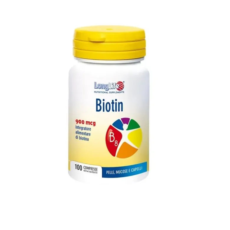 Longlife Biotin 900mcg integratore alimentare 100 compresse