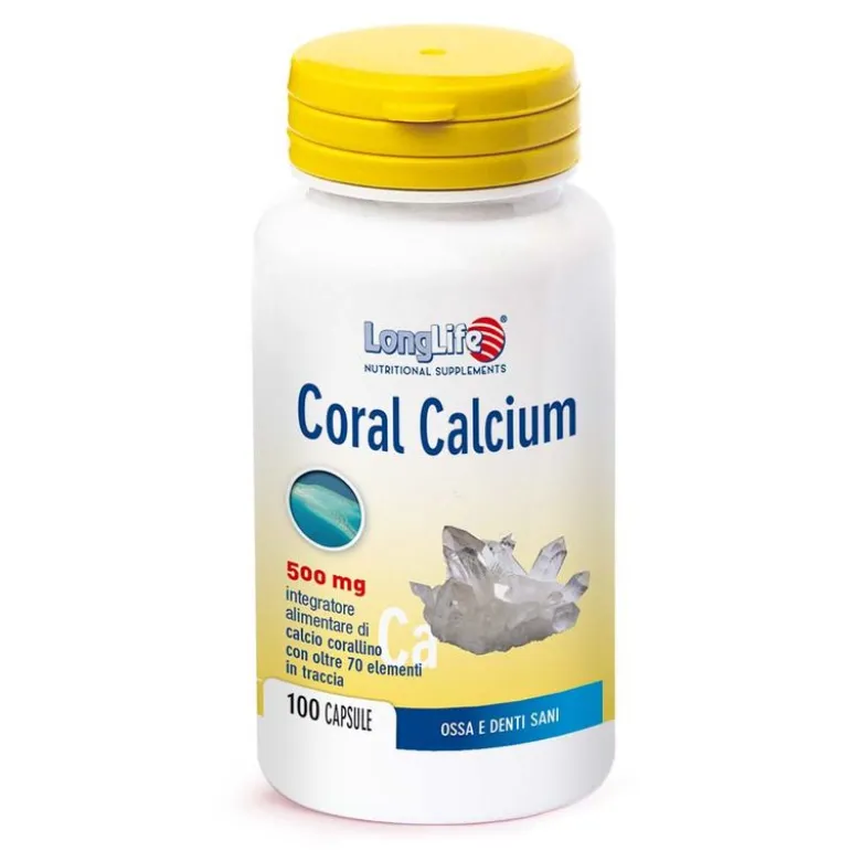 Longlife Coral Calcium Coadiuvante per ossa e denti sani 100 capsule