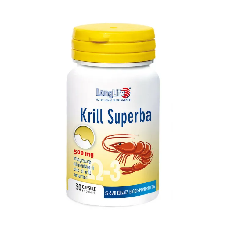 Longlife Krill Superba integratore alimentare per il colesterolo 30 capsule