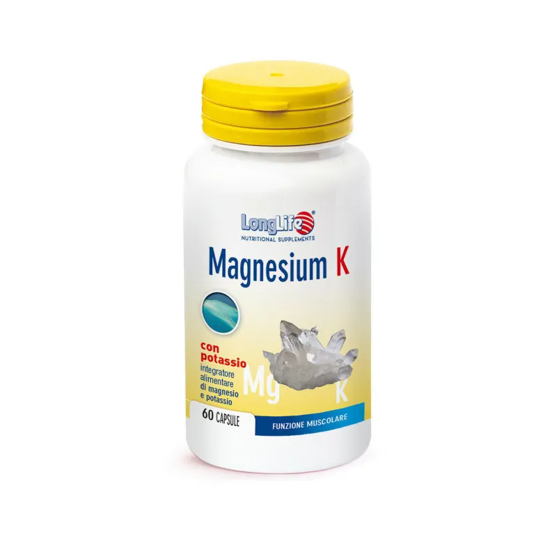 Longlife Magnesium K integratore alimentare di Magnesio e Potassio 60 capsule