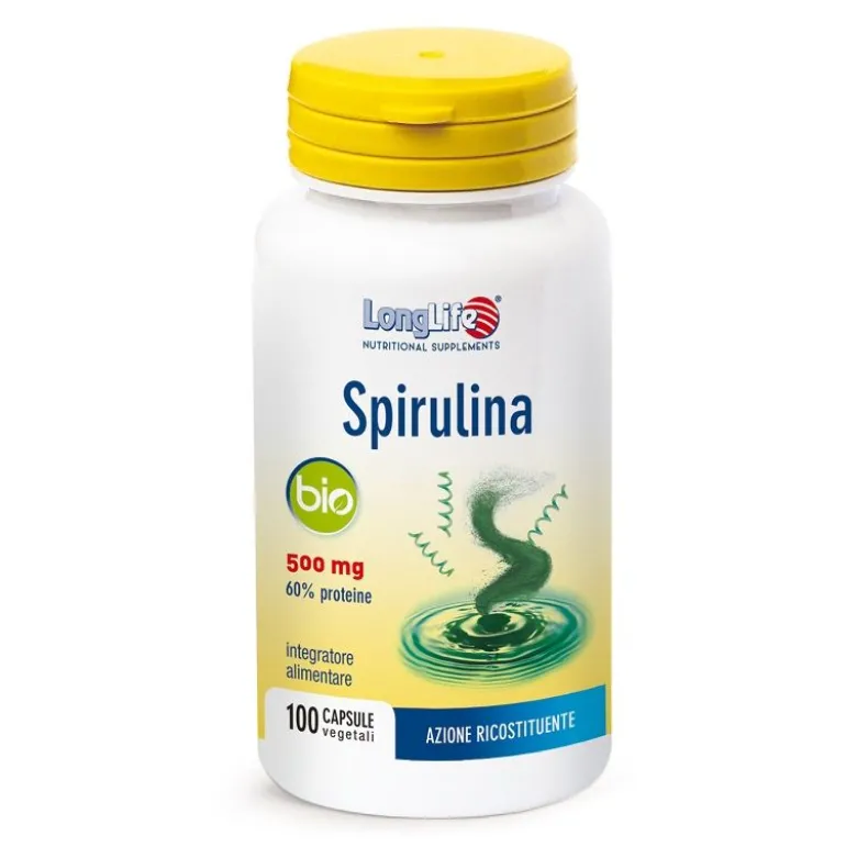 Longlife Spirulina Bio Azione di sostegno e ricostituente 100 capsule