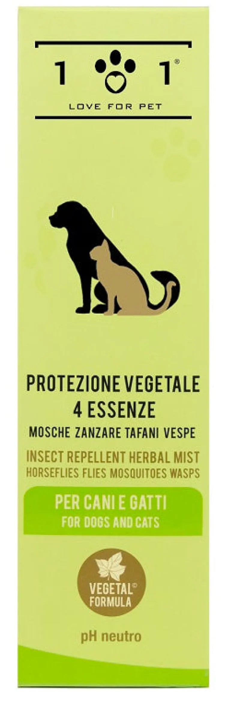101 Love For Pet Protezione Vegetale Quattro Essenze per Cani e Gatti 250 ml
