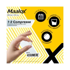 Maalox 400+400 Mg Contro Acidità di Stomaco Occasionale 40 cpr