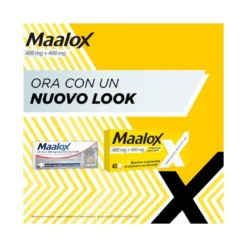 Maalox 400+400 Mg Contro Acidità di Stomaco Occasionale 40 cpr