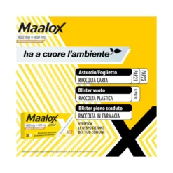 Maalox 400+400 Mg Contro Acidità di Stomaco Occasionale Senza Zucchero 30 cpr